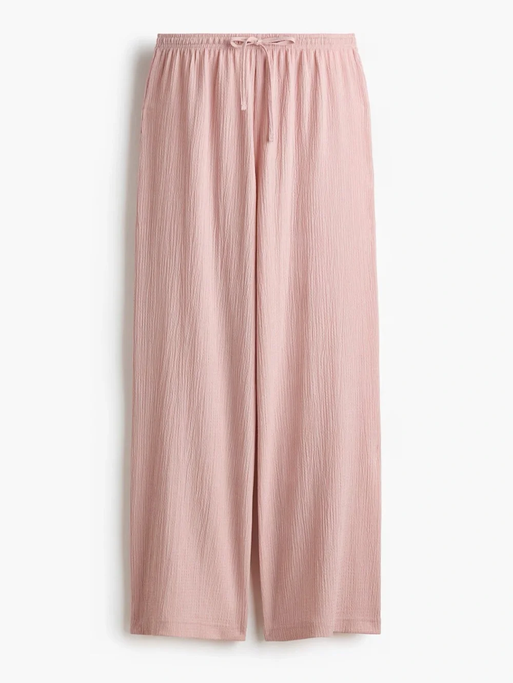 H&M NWT 2 piece SET dusty pink textured Relaxed Wide-Leg Pants & oversized top